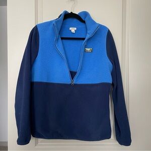LL Bean Katahdin Microfleece Top Colorblock Size M